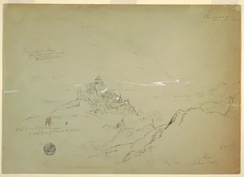 Tekening, Gezicht op Sien in het Rhônedal, augustus 1868