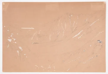 Tekening, Uitzicht op het Grote Bekken, Mount Katahdin, september 1877