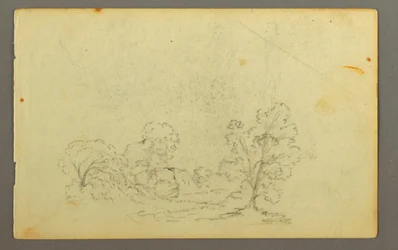 Tekening, Boslandschap, mogelijk 1845