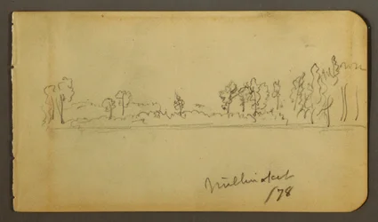 Tekening, Bosachtige oever, 1878