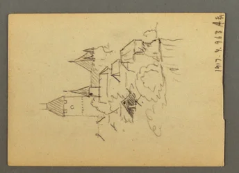 Tekening, meer Thun, Berner Oberland, 20 augustus 1868