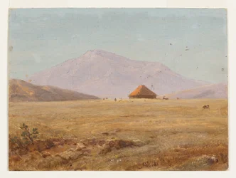 Ecuador , bergplateau met hut
