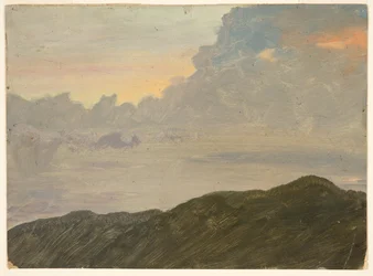 Heuveltop en wolken