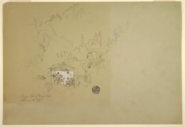 Huizen bij Berchtesgaden, Beieren, 26 juli 1868