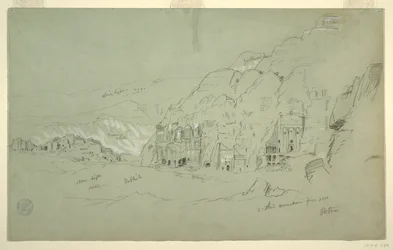 Petra vanuit het zuidwesten