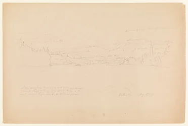 Kust van het meer en uitlopers van de berg Katahdin