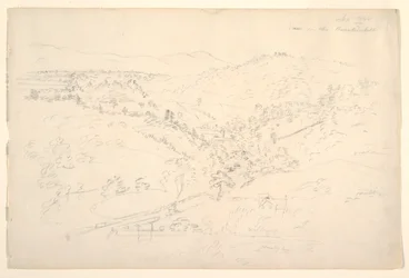 Schets van een Catskill-landschap (Uitzicht op de Kaanterkill)