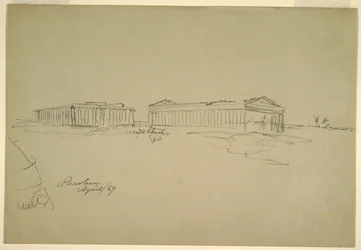 Schetsen, Paestum, Zuid-Italië