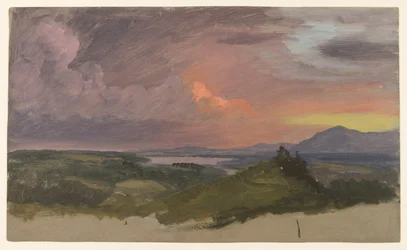 Zonsondergang in de Hudson-vallei