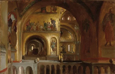 Het interieur van de Basiliek van San Marco, Venetië