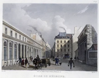 School of Medicine - in "Paris en 1832" door Martens