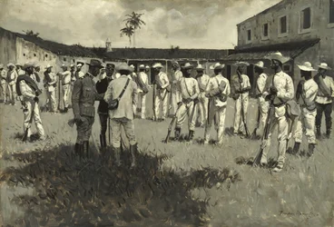 Het leger van Gomez ontbinden