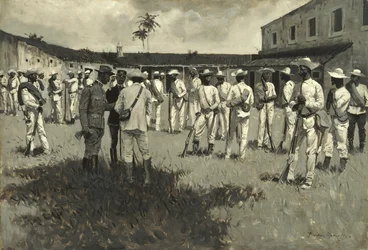 Het ontbinden van het leger van Gomez, 1899