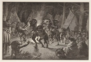 De Buffeldans, uit Harpers Weekly, uitgegeven 1887