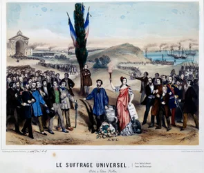 Allegorie op het algemeen kiesrecht van Alexandre Auguste Ledru-Rollin