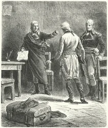 De capitulatie van Mantua aan Napoleon Bonaparte