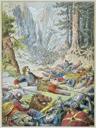 Roland stierf in de Slag bij Roncesvalles