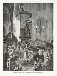 Een sessie van de vrouwenclub, in de kerk Saint-Germain-l