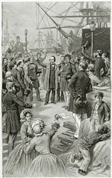 Victor Hugo roept op tot een universele republiek tijdens een toespraak in ballingschap op 1 augustus 1852, 19e eeuw