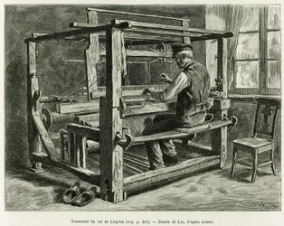 Wever van de Liepvre Vallei. Gravure door Lix, ter illustratie van het verhaal 