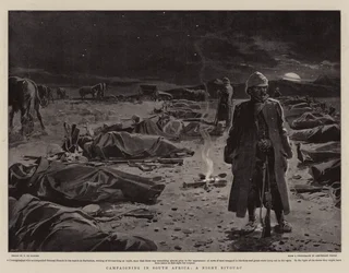 Campagne in Zuid-Afrika, een nacht bivak