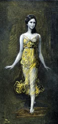 Isadora Duncan (1878 - 1927) door Kaulbac. November 1902.
