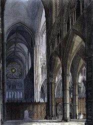 Noordelijk uitzicht, over het transept vanaf Poet