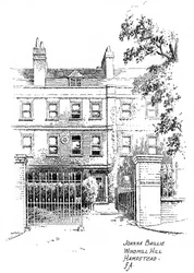 Huis van Joanna Baillie, Windmill Hill, Hampstead, Londen, 1912
