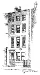 Huis van John Constable, Charlotte Street, Bloomsbury, Londen, 1912