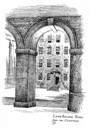 Lamb Building, Temple, vanuit de kloosters, Londen, 1912
