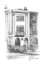 Huis van Thomas Carlyle, Ampton Street, Londen, 1912
