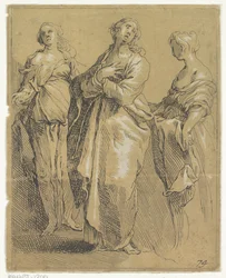 Drie staande figuren