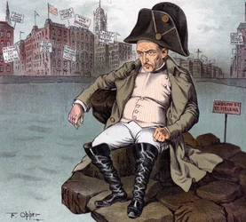 De "Kleine Napoleon van Wall Street" in ballingschap door Frederick Burr Opper