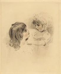 Portret van twee kinderen