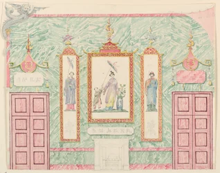 Muurverhoging, waarschijnlijk voor de banketzaal, Royal Pavilion, Brighton