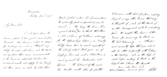 Brief van William Pitt aan de Hertog van Portland, 1796 1865