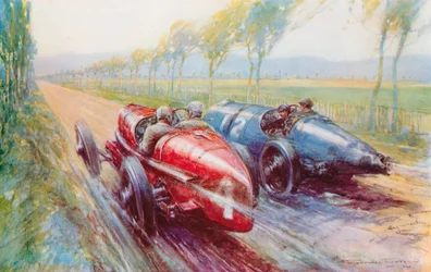 Felice Nazzaro won de Grand Prix van 1922 met een van de nieuwe en zeer snelle Fiats