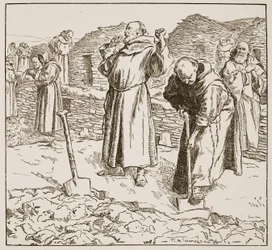 Monastieke landbouw, illustratie uit 