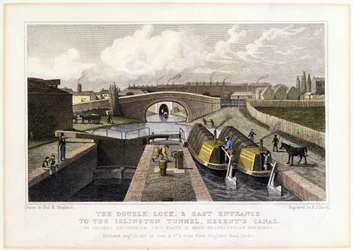 De Dubbele Sluis en Oostelijke Ingang van de Islington Tunnel, Regents Kanaal