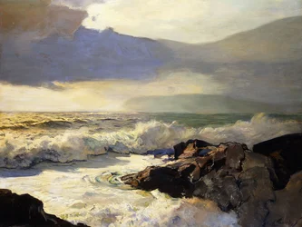 Regenwolken en Zee