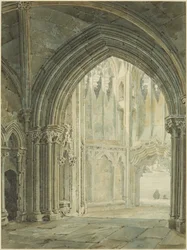 Interieur van de noordelijke portiek van St Mary Redcliffe