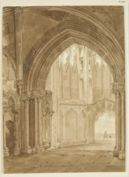 Interieur van de noordelijke portiek van St Mary Redcliffe