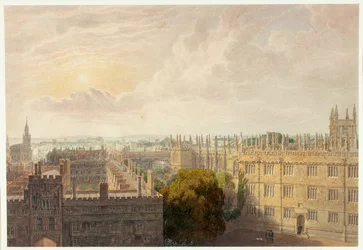 Uitzicht vanuit de Radcliffe-bibliotheek