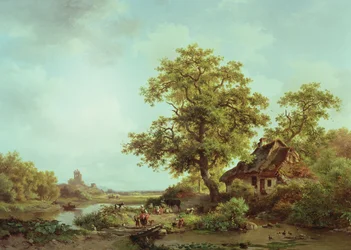 Een bebost landschap