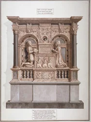 Monument voor Richard Allington in Rolls Chapel, Chancery Lane, City of London, 1800