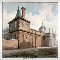 Uitzicht op het British Museum, Bloomsbury, Londen