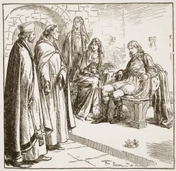 Dunstan, Edwy en Elgiva, illustratie uit 