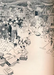 De Eigendomsruimte van een Slimme Cartoonist, ca. 1890