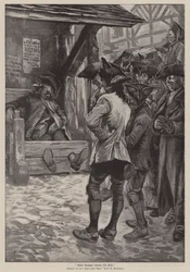 "Na het avondeten komt de rekening" (gravure)