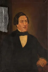 Portret van Moses Mills